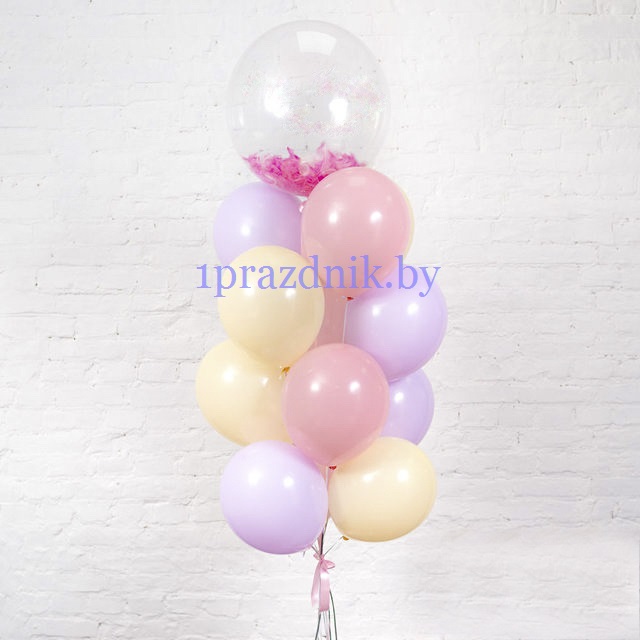 Композиция из воздушных шаров «На День рождения» для девочки