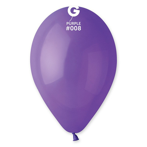 Шар воздушный латексный Фиолетовый (Purple), пастель, №08 (12