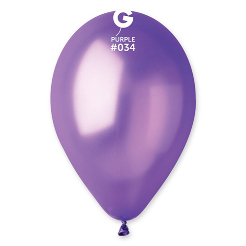 Шар воздушный латексный Фиолетовый (Purple), металлик, №34