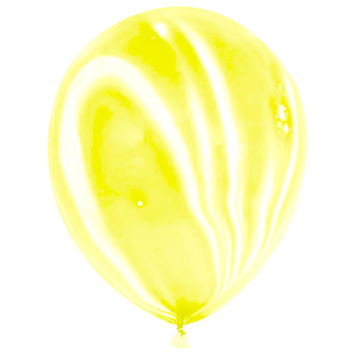 Шар воздушный латексный мрамор (Агат) желтый (12