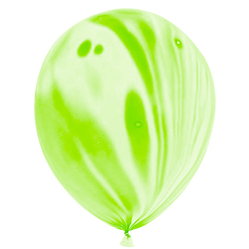 Шар воздушный латексный мрамор (Агат) зеленый (12