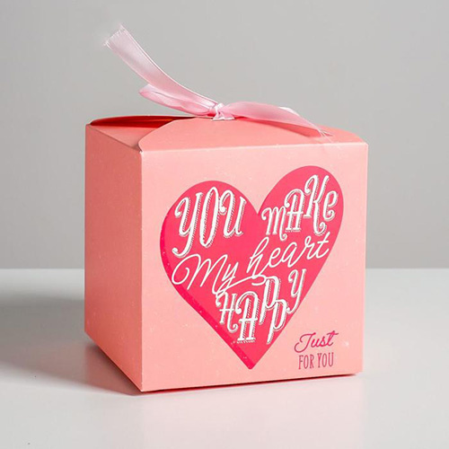 Коробка подарочная «С любовью», 12*12*12 см