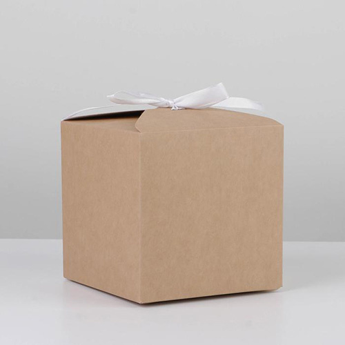 Коробка подарочная крафтовая, 12*12*12 см