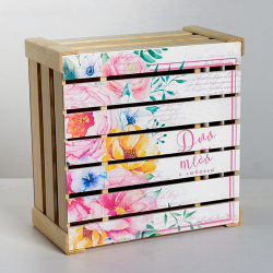 Коробка деревянная подарочная «Для тебя с любовью», 30*30*15 см
