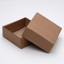 Коробка подарочная, крышка без окна 14,5*14,5*6 см (Крафт)
