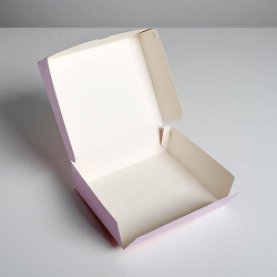Коробка подарочная для кондитерских изделий «Мир подождет» 17*20*6 см.