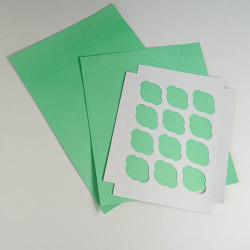 Упаковка на 12 капкейков, зелёная 32,5*25,5*10 см
