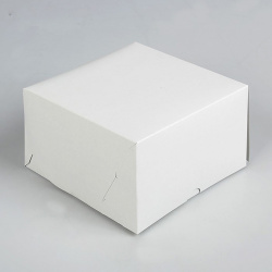 Упаковка для капкейков на 4 шт, без окна, белая 16*16*10 см