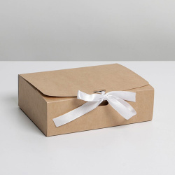 Коробка подарочная крафтовая, 16.5*12.5*5 см