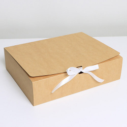 Коробка подарочная крафтовая, 31*24,5.5*9 см