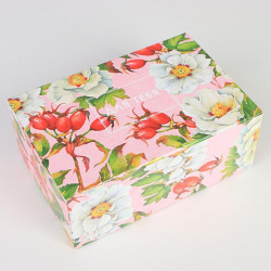 Коробка подарочная «Цветы» 18*12*8 см
